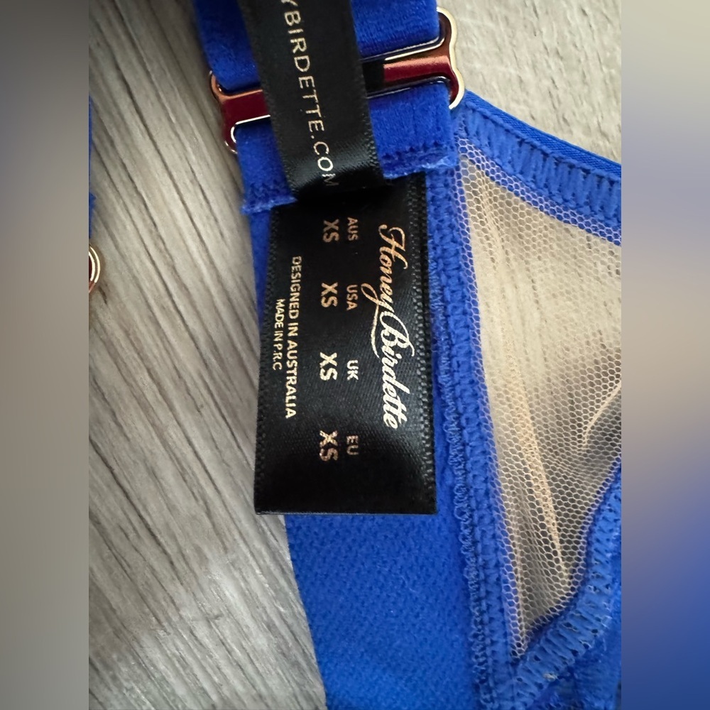 Honey Birdette Blue Lace Bralette - Picture 6 of 9